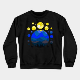 Mountain Cut Paper Landscape Crewneck Sweatshirt